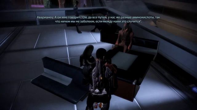 Нпс Турианец подкатывает к нпс кварианке. Mass Effect 2 смотреть онлайн