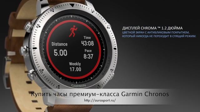 Часы премиум-класса Garmin Fenix Chronos смотреть онлайн