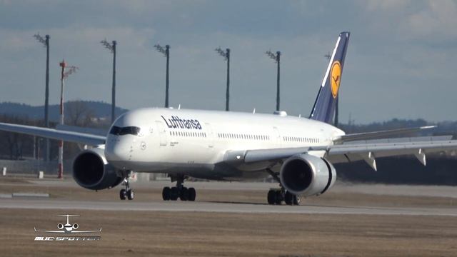 (4K) Lufthansa Airbus A350-941 XWB D-AIXB arrival at Munich Airport MUC EDDM смотреть онлайн