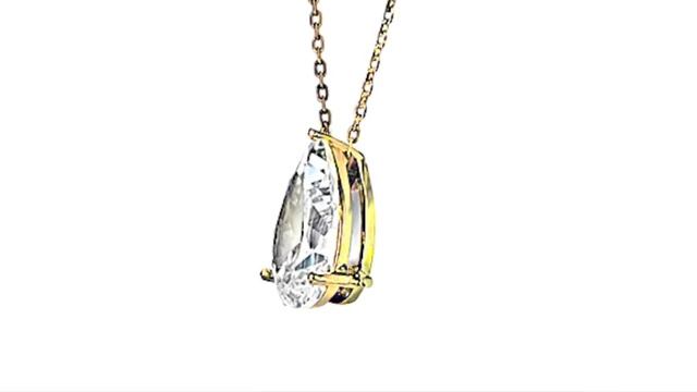 18 KGP 4 Carat Pear Shaped Necklace смотреть онлайн