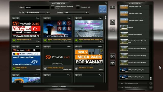 ETS2 1.34 - Promods 2.40, Rusmap, Southern region, Romania Extended, YKSRSK, Great Steppe смотреть онлайн