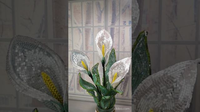 Каллы из бисера. цветы. интерьер смотреть онлайн