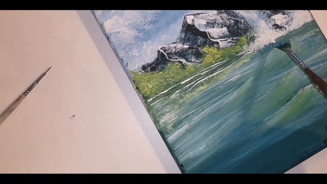 Рисуем море гуашью /2 часть /для начинающих смотреть онлайн