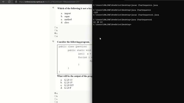NPTEL_Programming In Java_Week 1:Assignment 1_ 2023-08-09 смотреть онлайн