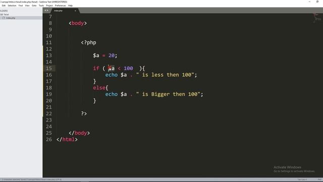 Lecture 10 - PHP IF Else Statement смотреть онлайн