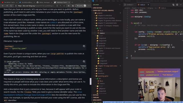 Learn Rust Together Part 18: Chapter 14 (Cargo and Crates) смотреть онлайн