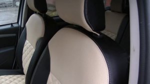 Авточехлы из экокожи для Рено Дастер Ромб Установка