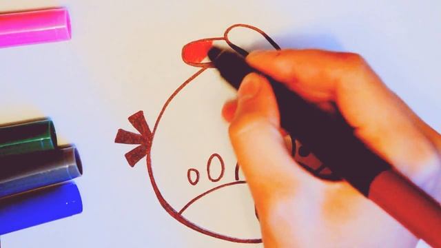 Рисуем Энгри Бердз. How to Draw Red Angry Birds смотреть онлайн