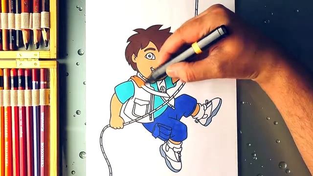 Вперед Диего Раскраски для детей Как раскрасить Диего из мультфильма Мои раскраски смотреть онлайн