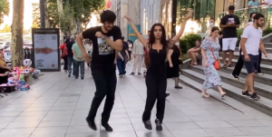 Супер Шабу Дуба Либа Чеченская Тбилиси Лезгинка 2023 Девушки Танцуют Ауфф На Улице Руставели ALISHKA