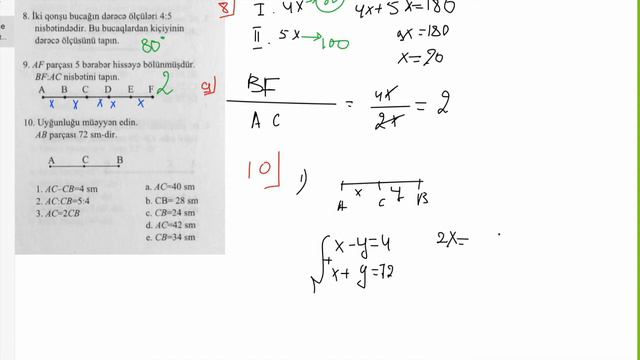7-ci sinif DİM Sadə həndəsi fiqurların əsas xassələri.Qonşu və qarşılıqlı bucaqlar- A,B,C,D variant смотреть онлайн