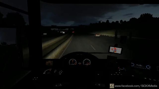 ETS2 - Renault AE Magnum at Night [1080p - 60fps] смотреть онлайн
