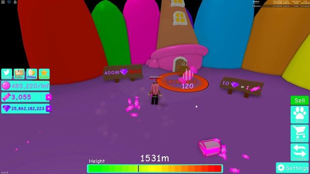 TROPHY PET! Starting Candy Land! Bubble Gum Simulator смотреть онлайн