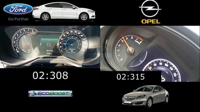 (#2) INSIGNIA 1,6 170 HP VS MONDEO 1.5 ECOBOOST 160 HP - RACE - acceleration смотреть онлайн