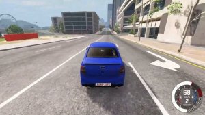 CRASH TEST (1) LADA GRANTA SPORT НАМОТАЛ НА СТОЛБ