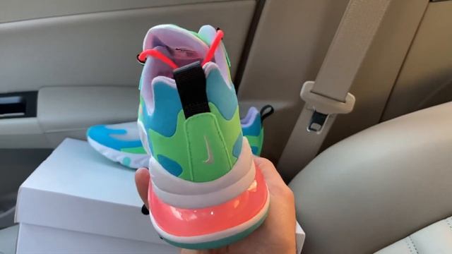 Nike Air Max 270 React Blue Lagoon womens shoes смотреть онлайн