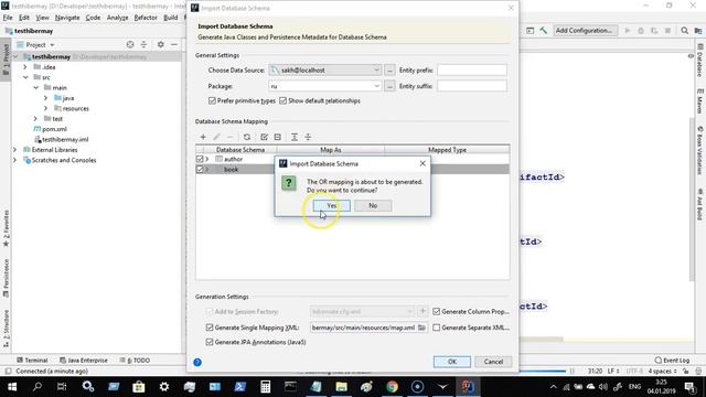 Hibernate и MySQL- auto maping быстро и просто в IntelliJ IDEA смотреть онлайн