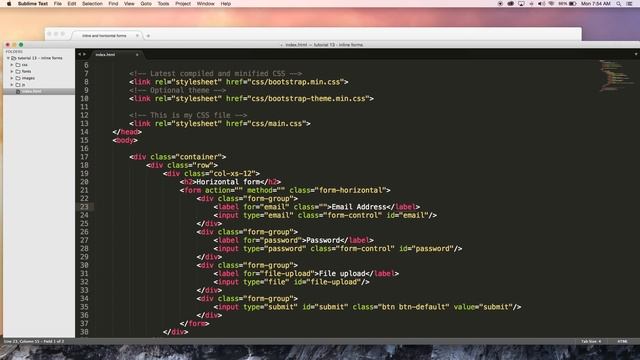 Bootstrap tutorial 13 - Horizontal forms смотреть онлайн