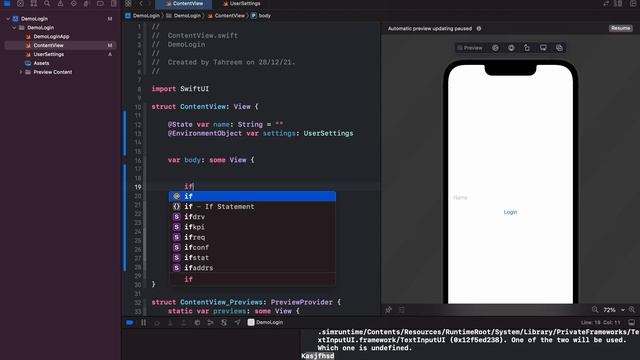 SwiftUI: Using ObservableObject for login/logout смотреть онлайн