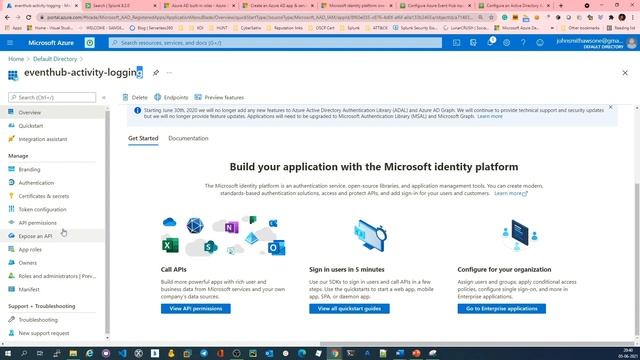 Azure Activity Logs Tutorial | Integrating Activity Logs With Splunk Via EventHub @ Subscription