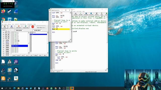 Основы работы в emu8086 смотреть онлайн