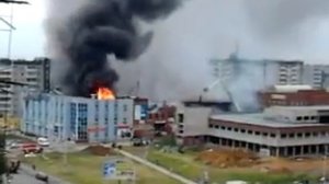Пожар в Нижнем Тагиле на Вагонке
