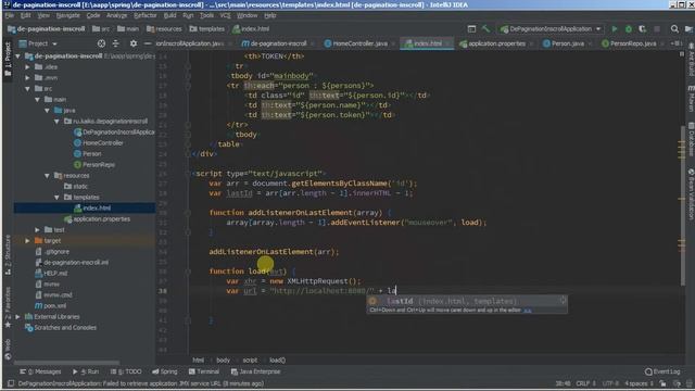 Изучая Spring - 56 Infinite Scrolling смотреть онлайн