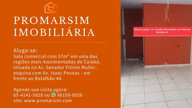 Aluga-se Sala Comercial no Centro de Cuiabá - Promarsim imobiliária смотреть онлайн
