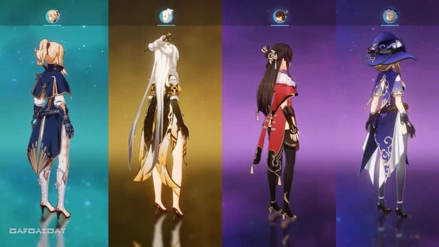 All Tall Female Character's Look Comparison | Genshin Impact смотреть онлайн