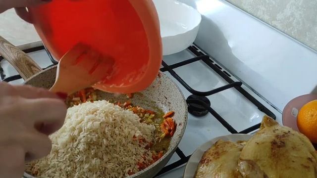 Плов с курицей в духовке смотреть онлайн