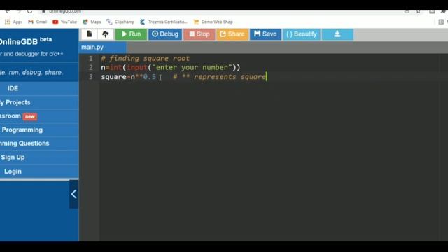 Python Programs - Square Root смотреть онлайн