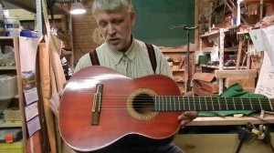 Классическая гитара под металлические струны в продаже в мастерской Антона Хорина.