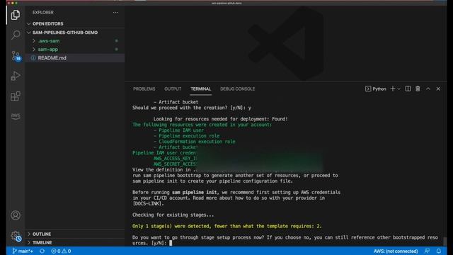 Creating a CI/CD deployment pipeline for GitHub Actions with AWS SAM Pipelines смотреть онлайн