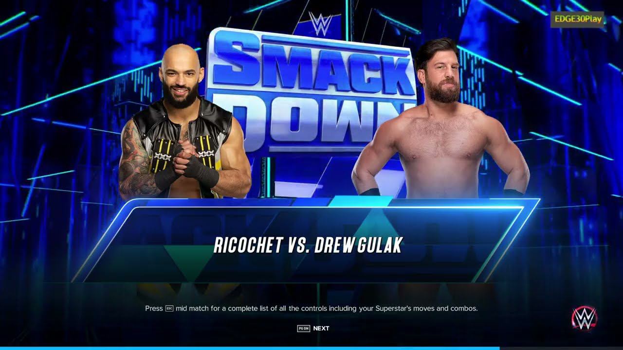 WWE2K23 Ricochet vs Drew Gulak смотреть онлайн