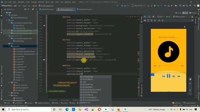 Make a Music Player App | Complete Project | Step - by - Step | Android Project смотреть онлайн