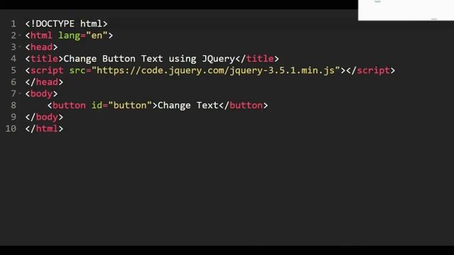 Change Button Text using JQuery смотреть онлайн