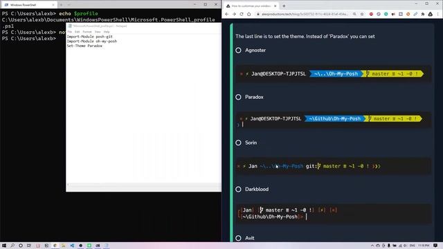 How to customize the windows terminal? Modify Powershell | Terminal| CMD | POSH GIT | OH MY POSH смотреть онлайн