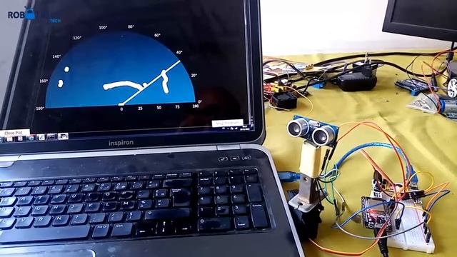 Radar controlled by ESP32 смотреть онлайн
