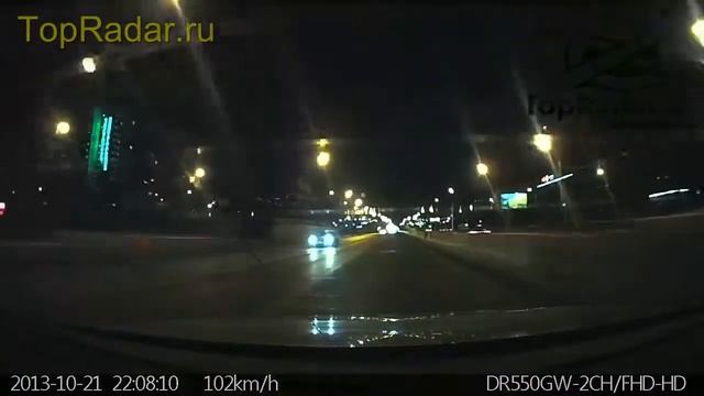 Blackvue DR550 пример записи ночью с задней камеры смотреть онлайн