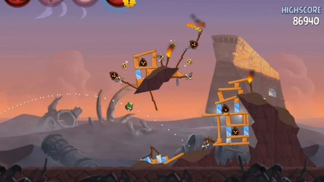 Angry Birds Star Wars 2 P2-6 Treasure map Escape to Tatooine 3 Star смотреть онлайн