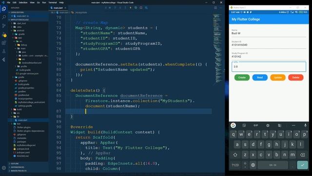 10 Delete Data from Firebase - Flutter Firebase Basic CRUD Tutorial смотреть онлайн