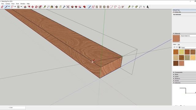 How to create an angle cut in 2x4 in Sketchup смотреть онлайн