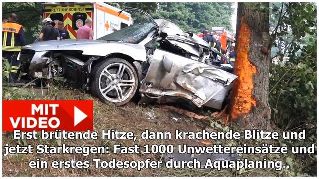 Schlechter Unfall in Hessen - Audi R8 in zwei Teile gerissen - Fahrer tot! смотреть онлайн