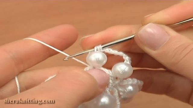Crochet Snowflake Ornament With Beads