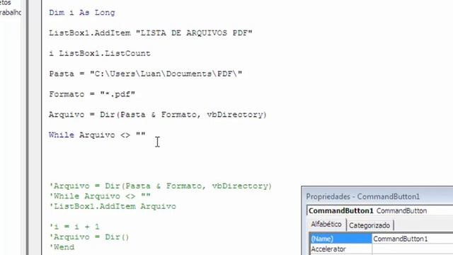 Carregar Nomes de ARQUIVOS PDF de Pasta para Listbox Excel VBA e Abrir com Duplo Click смотреть онлайн