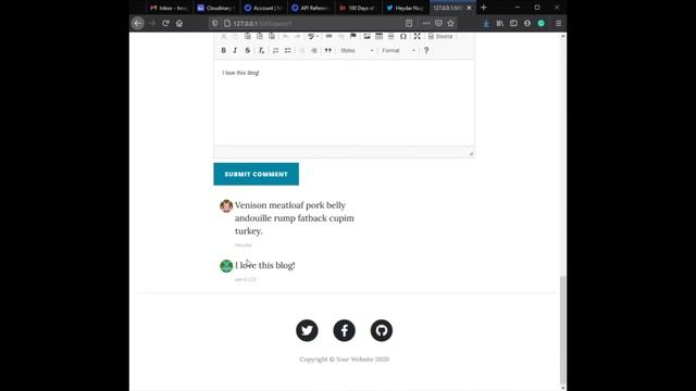 Blog with users on Python Flask смотреть онлайн