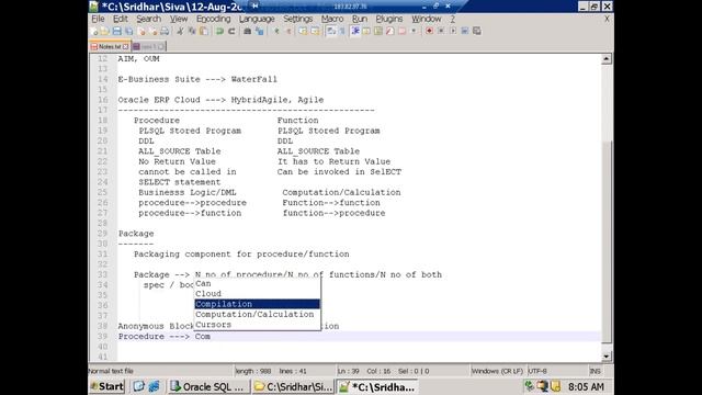 Oracle PL/SQL On Procedure/Function - Difference смотреть онлайн