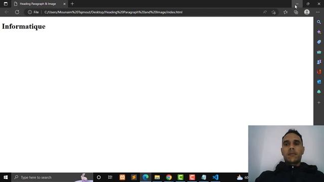 heading & pragraph & image in html | عنوان وفقرة وصورة (فرنت اند) смотреть онлайн
