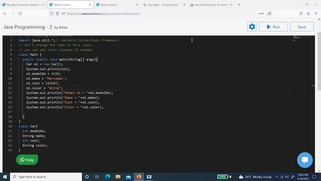 Java JDK Intro & Setup, Variables & Operators, Input, Output and Exceptions, смотреть онлайн