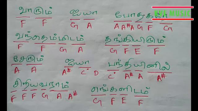 Varum Iya Podhagare | Chords Practice | Tamil Keyboard Song Notes | KVE MUSIC смотреть онлайн